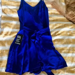 Brand New Express Flowy Blue Romper